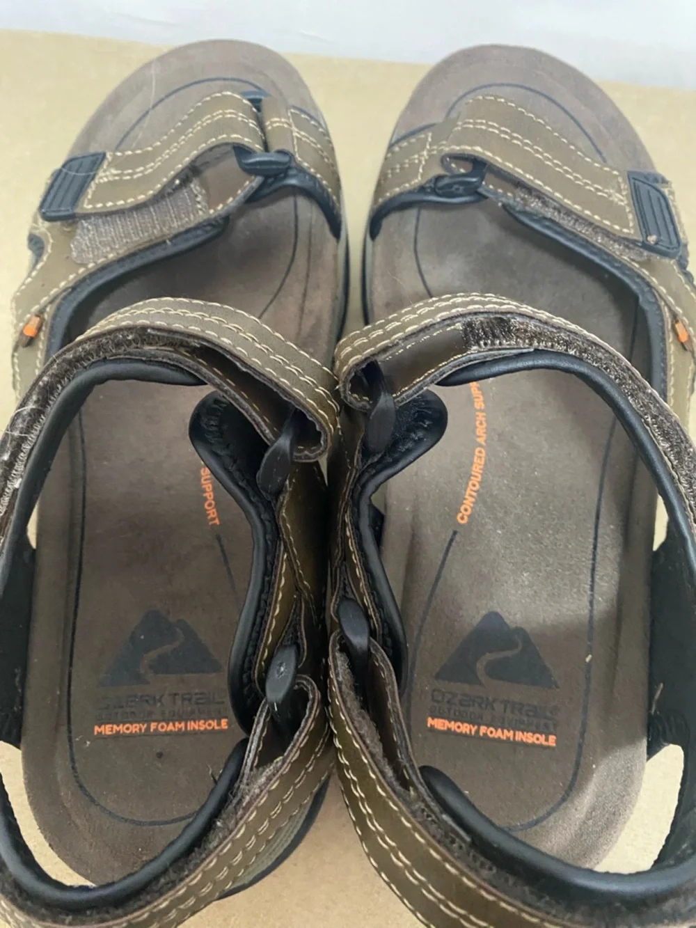Ozark Trail Brown Men's Adjustable Outdoor Sandals